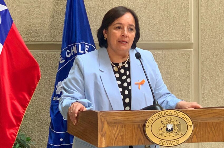  Senadora Carmen Gloria Aravena por promulgación de Ley de Usurpación