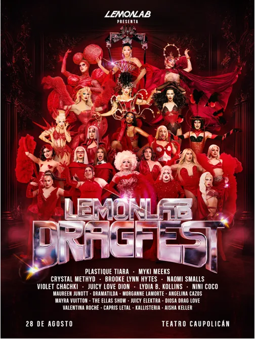 11 4to. Lemonlab Dragfest reunirá en Chile a ganadoras de RuPaul’s Drag Race 2026 junto a destacadas exponentes del drag nacional