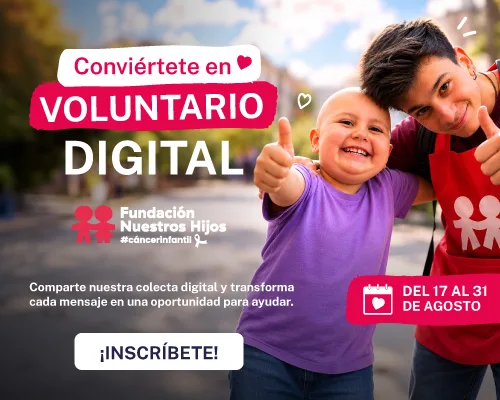 Fundación Nuestros Hijos busca 1.000 voluntarios digitales para apoyar a niños con cáncer