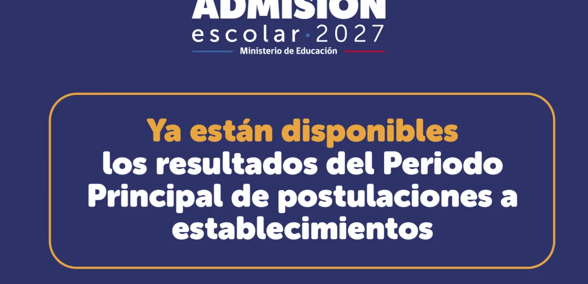 Sistema de Admisión Escolar (SAE): ya están disponibles losresultados del Periodo Principal de postulaciones a establecimientos para 2027